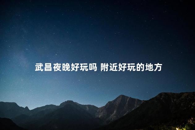 武昌夜晚好玩吗 附近好玩的地方